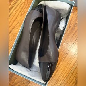 Brand New in box Margaux Ballet Flats - Brown Leather Cap-Toe